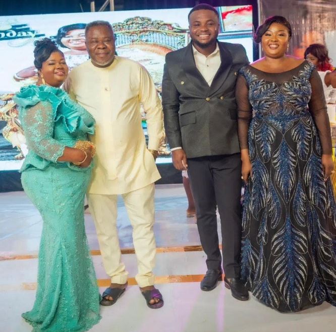 Dr. Kwaku Oteng with his first wife, first son, and daughter.
