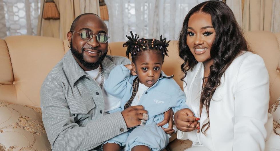 Davido with his wife Chioma and their late son, Ifeanyi.