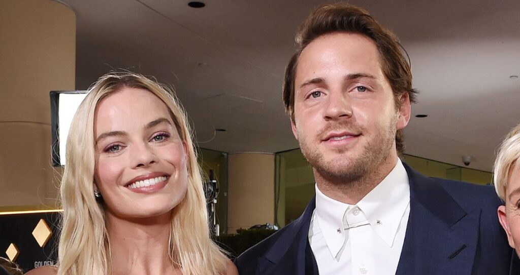 Margot Robbie and Tom Ackerley at the 75th Annual Golden Globe Awards.

