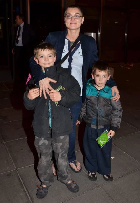 Sinead O'Connor with her sons. Image Source: Getty 