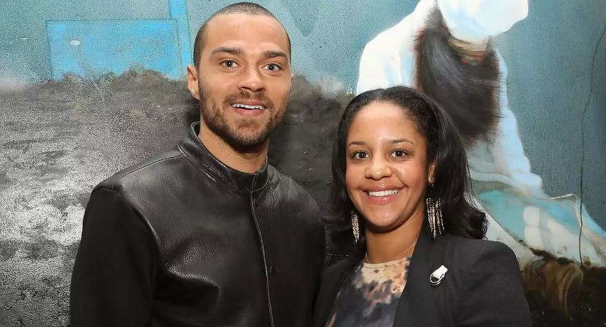 Jesse Williams and Aryn Drakelee-Williams attend the Art Los Angeles Contemporary Reception at the home of Gail and Stanley Hollander on January 23, 2013 in Los Angeles, California