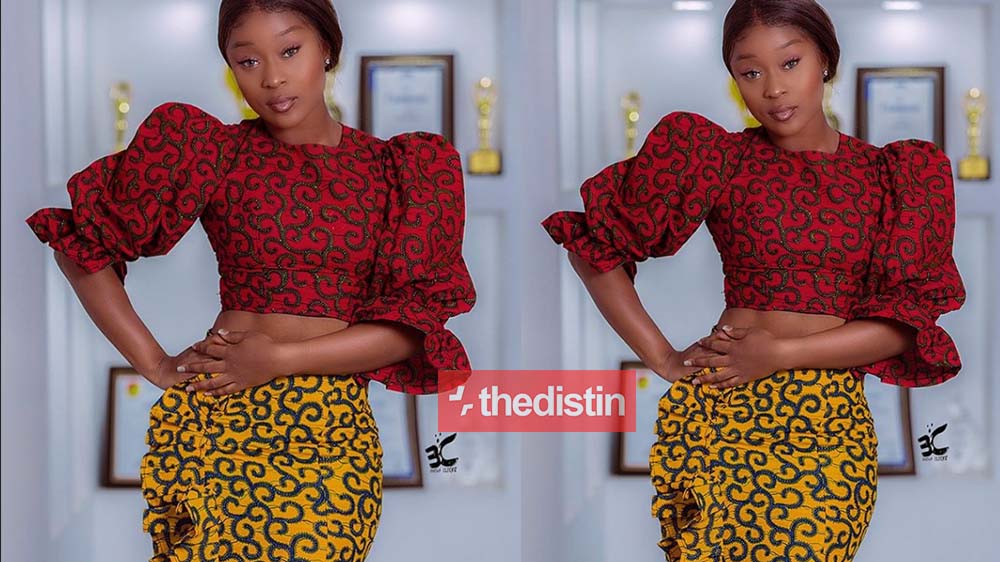 Efia Odo Covers Up As She Stuns Ghanaians In Her Gorgeous African Print | Photos