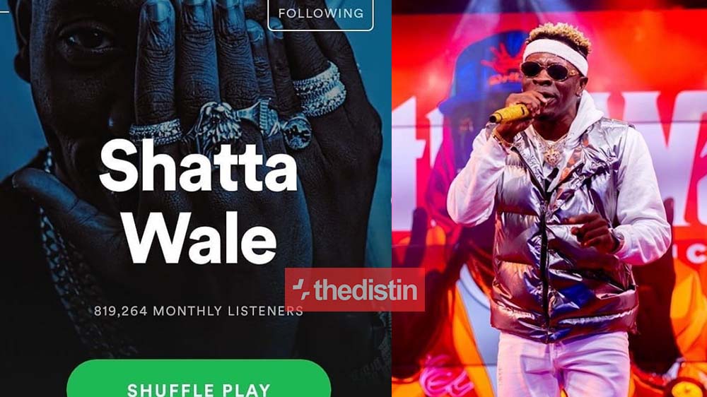 Shatta Wale Is The Most Listened Ghanaian Artist On Spotify | Here The Top 5 Ghanaian Artists On Spotify