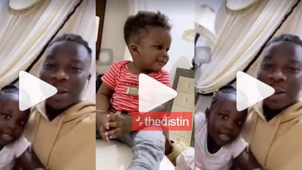 Video Of Stonebwoy On Daddy Duties As He Takes Care Of Jidula And Janam | Watch