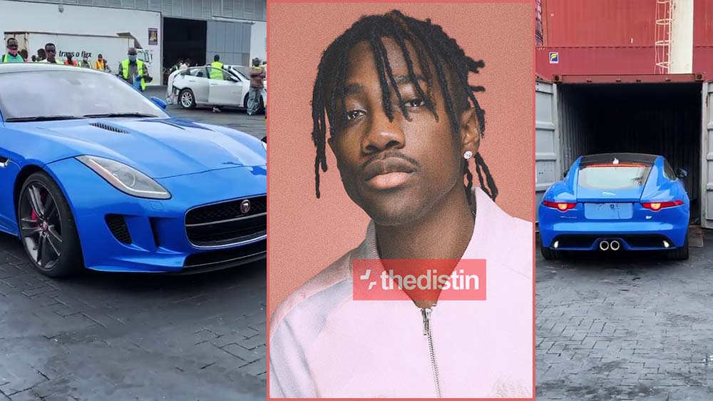 Dee Moneey Causes Traffic At Tema Port With His New 2020 British Jaguar | Video
