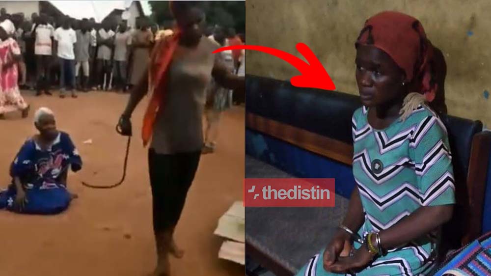 Photos: Lady Who Beat 90-year-old Akua Denteh To Death Looks Helpless After She's Arrested