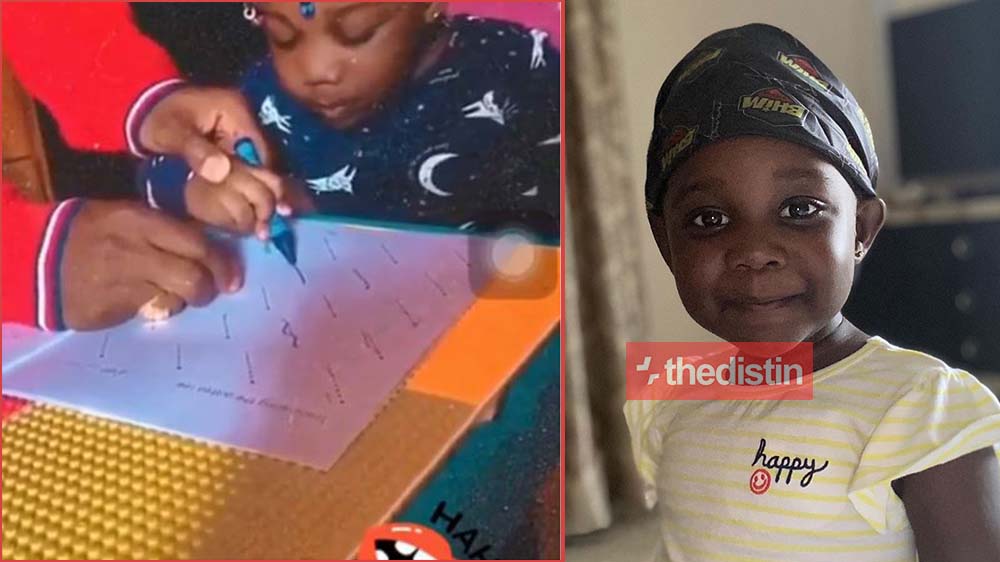 Stonebwoy On Daddy Duties As He Cheers and Teaches His Daughter, Jidula How To Write | Watch Video