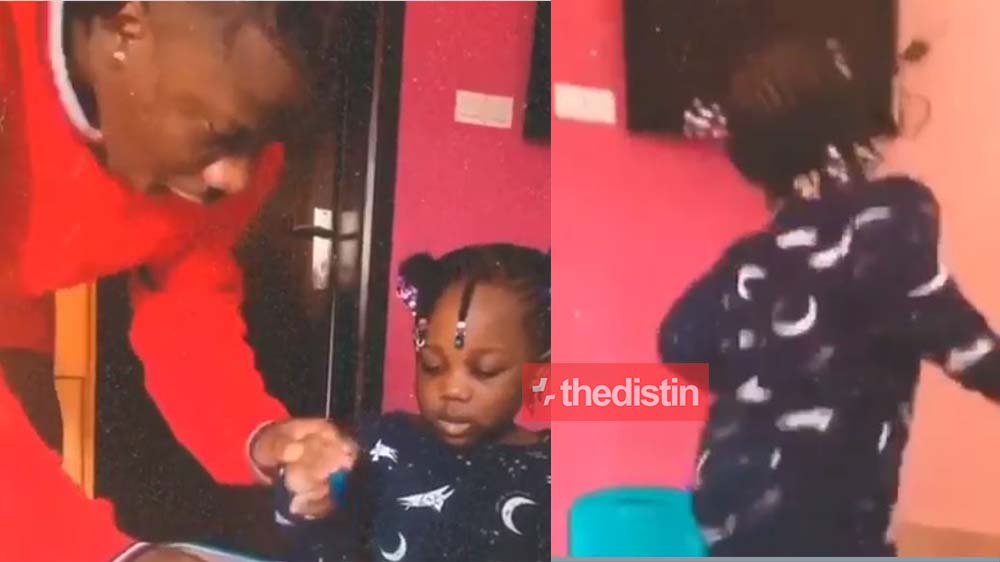 Watch The Hilarious Moment Stonebwoy, His Wife Dr. Louisa And Daughter Jidula Dances While Learning | Video
