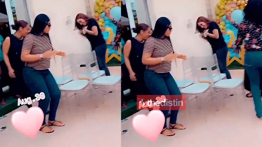 Check Out Regina Daniels' Dance Moves As She Dances With Her Husband Ned Nwoko's Other Wives At Their Children’s Birthday Party