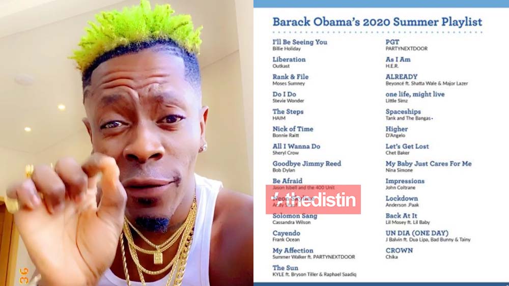 Shatta Wale Makes It To Barack Obama's 2020 Summer Hits Playlist With "Already" | Photo