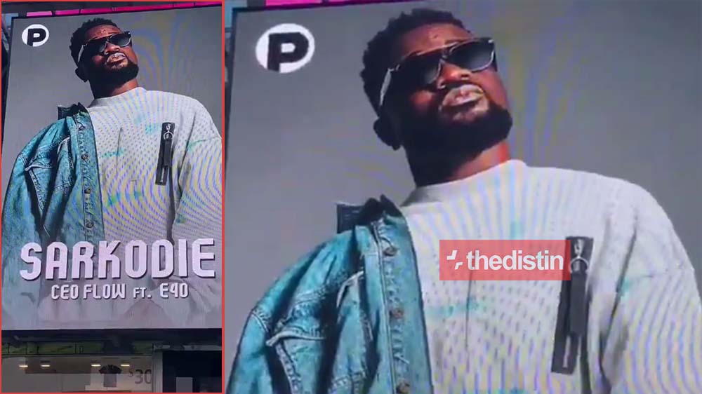 Sarkodie Takes Shatta Wale's Shine As He Watches Over Time Square On Huge Billboard
