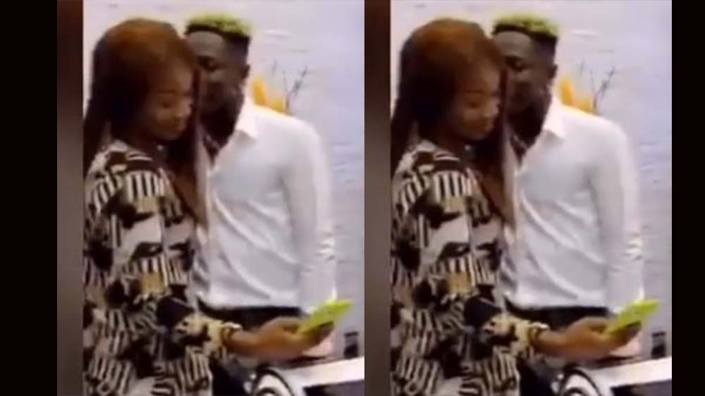 Shatta Wale And Efia Odo Kissing In His New SM4Lyf Office | Watch Video