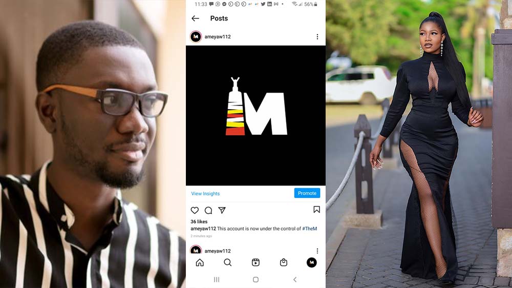 Ameyaw Debrah & Tacha's Instagram Account Hacked During A Live Interview, Everything We Know (Photo)