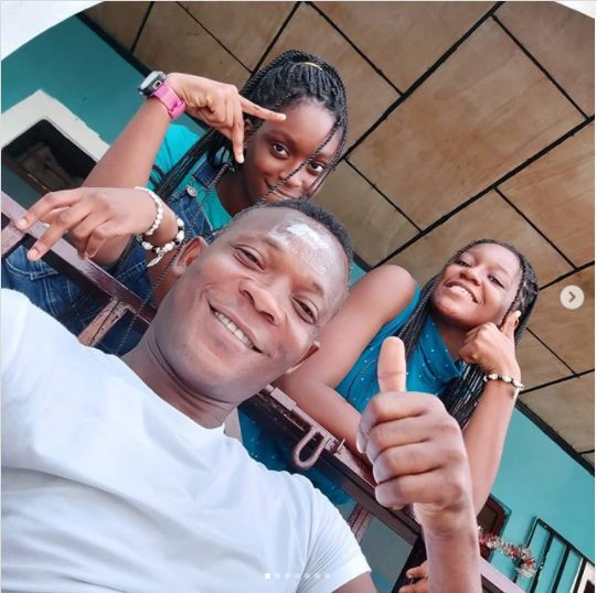 Former Black Stars and Fulham defender John Paintsil shows off his adorable good looking children on social media for the first time with his wife, Adjoa Broni.