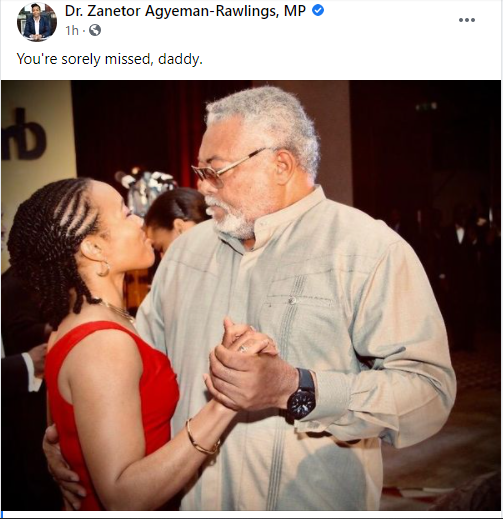 late former president Jerry John Rawlings' daughter, Dr. Zanetor Rawlings 'cries' picture.