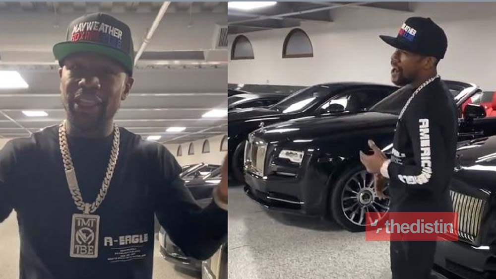 Floyd Mayweather Flaunts His Expensive Rolls Royce, Bentley, Ferrari & More As He Motivates The Youth (Video)