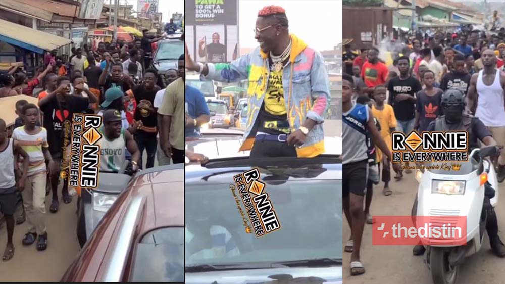 Shatta Wale Arrives In Kumasi Like A President, See How Kumercans Hailed Him On The Street With Love (Videos)