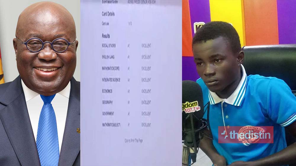 Thomas Amoani: Adeiso SHS Graduate Who Scored 8As In WASSCE To Study In The UK Following Nana Addo's Directive (Photo)