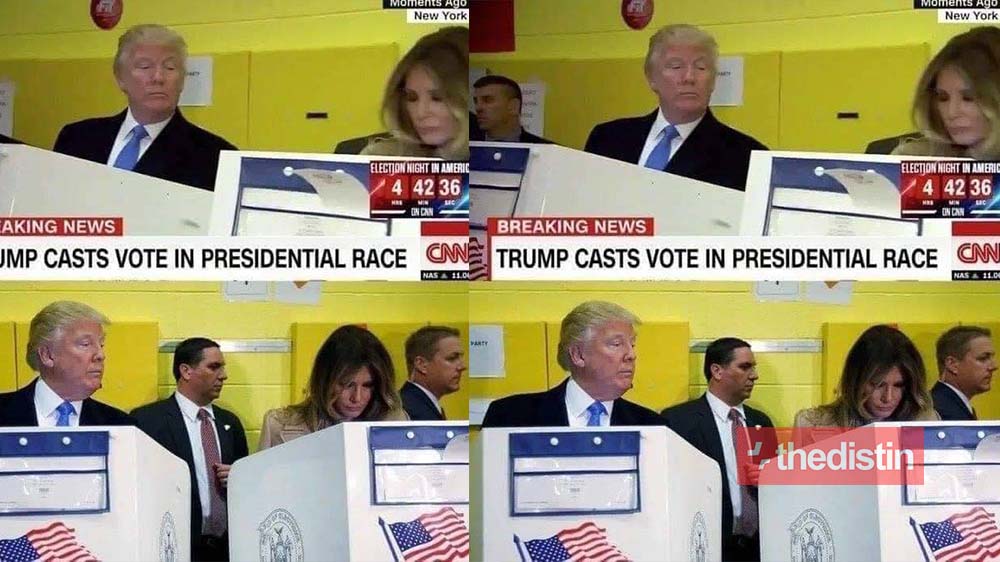 US Presidential Elections: Donald Trump Glancing On Melania As She Cast Her Vote (Photo)