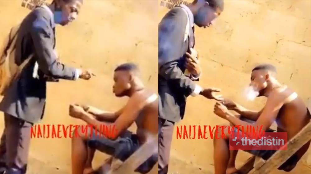 Man Smokes Weed In Front Of A Man Of God Who Is Busily Preaching To Him (Video)