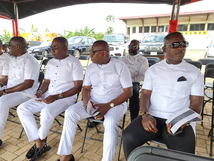 East Legon executive club members led by Dr. Osei Kwame Despite, Chairman and president of the Despite Media and Dr Ernest Ofori Sarpong attend the funeral rite of Abeiku Santana's father.