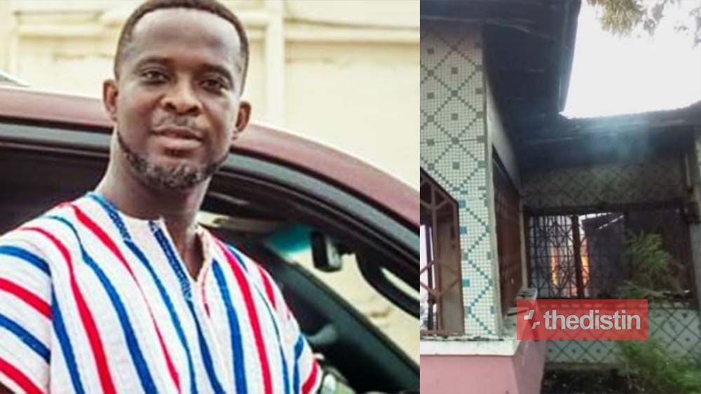 NPP’s Ejisu Chairman Samuel Oduro Frimpong's House Razed By Fire After The Election (Photos)