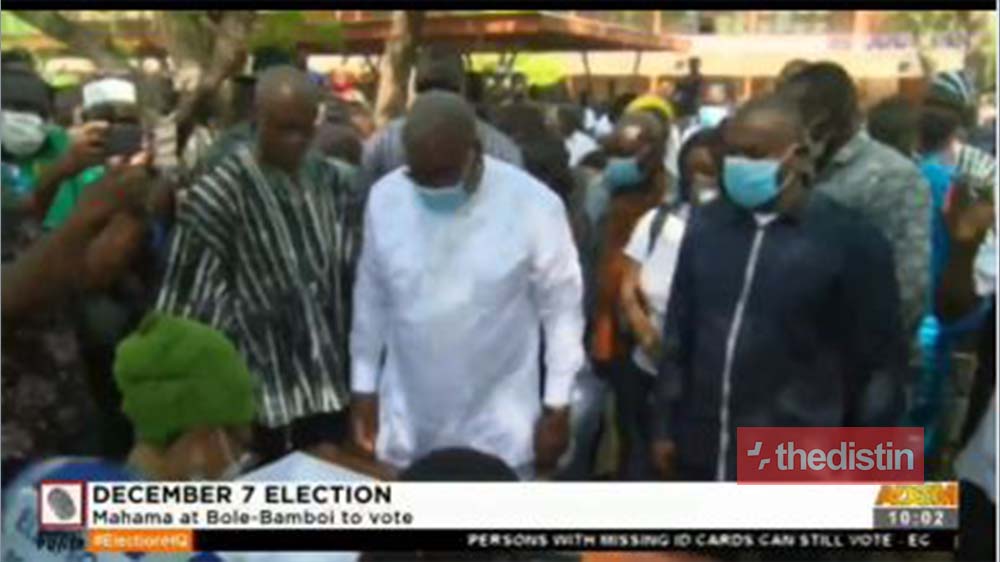 Elections 2020: Confusion Hits John Mahama’s Voting Process In Bole Bamboi, One Of His Body Guard's Name Can't Be Found In The Register (Video)
