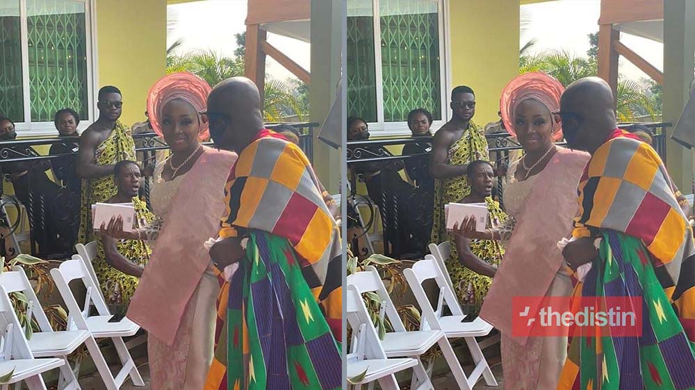 First Wedding Photos Of Akufo-Addo's Secretary Nana Asante Bediatuo Marrying Femi Pops Up