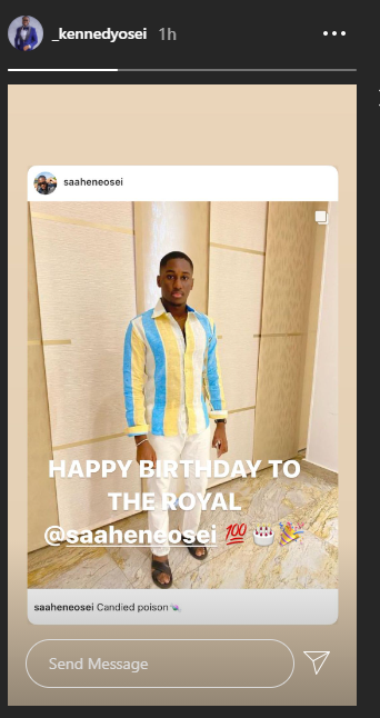 Kennedy Osei celebrates his younger brother, Saahene as he celebrates his birthday