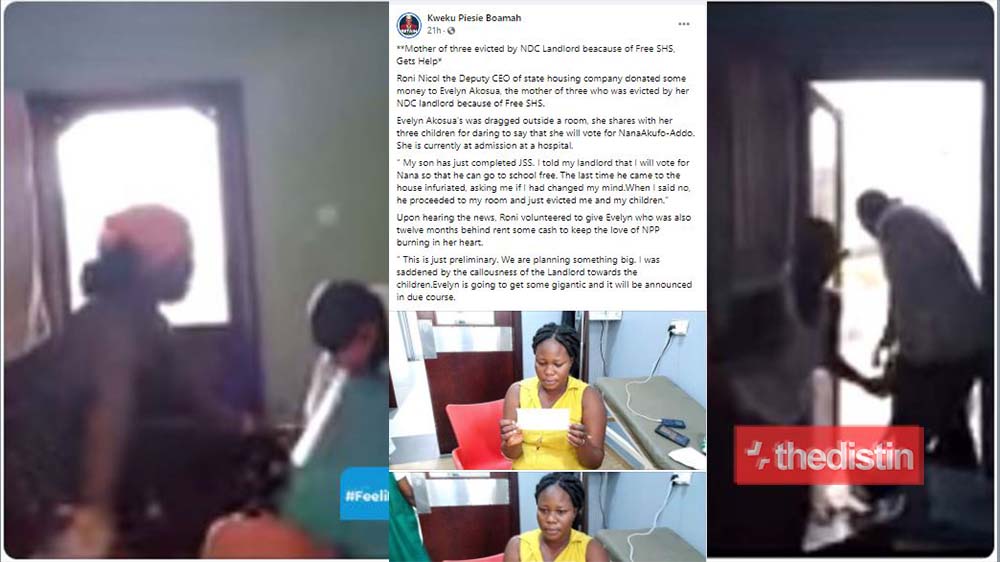 Mother And Kids Who Were Sacked By NDC Landlord For Refusing To Vote For Mahama Get Help (Photo)