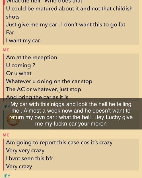 Lady Accuses Ghanaian Rapper Jey Luchy Of Stealing Her Car | Screenshots