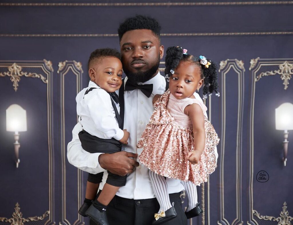 Rapper Donzy Chaka Shares Family Photos As He Celebrates His Twin Babies On Their 1st Birthday