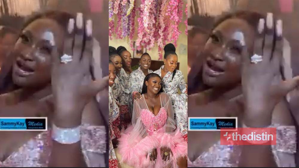 "If it's yours, come for it" - Abena Moet Flaunts Her New Diamond Ring At Her Wedding Reception (Video)