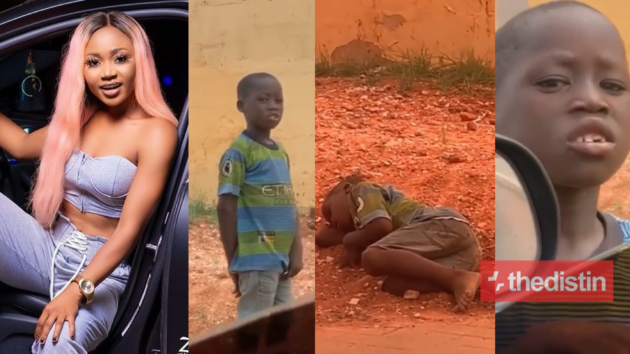 Akuapem Poloo Shows Love To Little Boy Sleeping On The Street