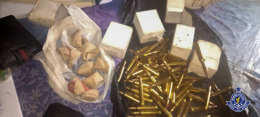 The police at Worawora in the Oti Region have arrested two (2) suspects for allegedly buying suspected ammunitions and possession of "Indian hemp" at Kwamekrom Abdulkordzi.