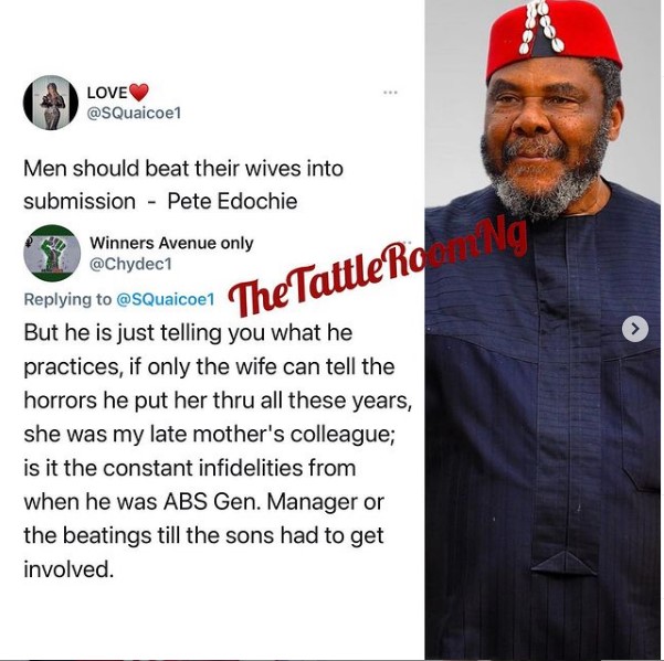 Pete Edochie Exposed Of Infidelity And Putting His Wife Through Horror After His Advise To Women On Their Cheating Husbands | Screenshots