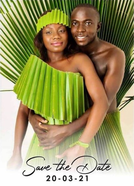 Trending picture of couple's pre-wedding photo in an Adam and Eve theme gets many talking on social media.