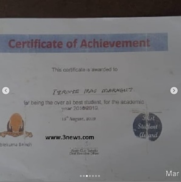 Tyrone Marghuy, the famous ‘Achimota' Rasta student, shows off his BECE raw scores and other certificates | Photos 4