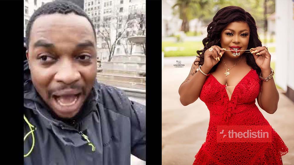 Twene Jonas Angrily Insults Afia Schwar For Jubilating After Akuapem Poloo Was Sentenced (Video)