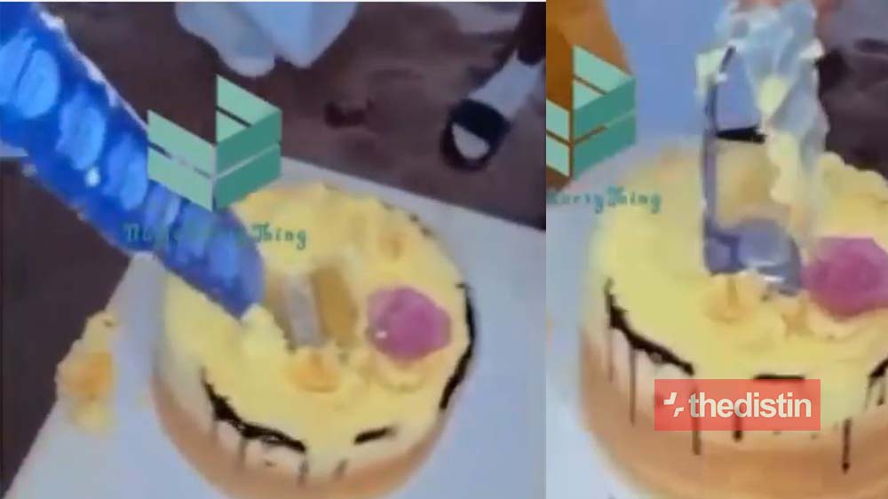 Lady Gifts His Boyfriend A Cake Filled With Condoms On His Birthday, See His Reaction (Video)