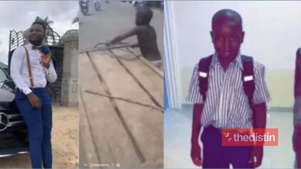 Rich Man Changes The Life Of Needy Boy Pushing A Truck On The Street In Aflao, Volta Region (Video)