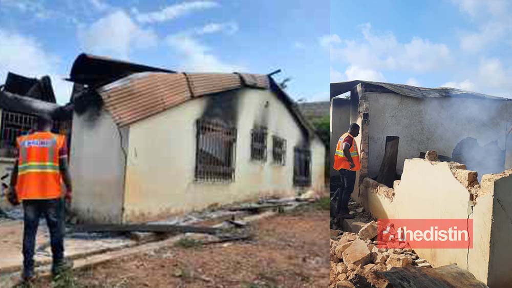 Breaking: Family Of Four Burnt To Death In Fire Outbreak In Manso Aponapon, Ashanti Region (Phtotos)