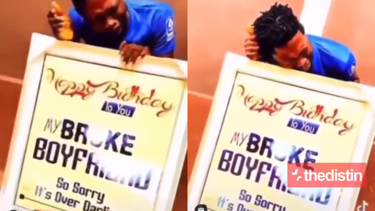 Man cries after his girlfriend broke his heart on his birthday