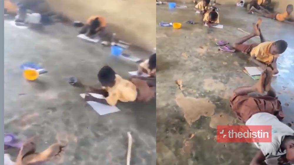 Fella Makafui Reacts To Video Of Primary School Students Writing Exams On The Floor In Ghana | Watch