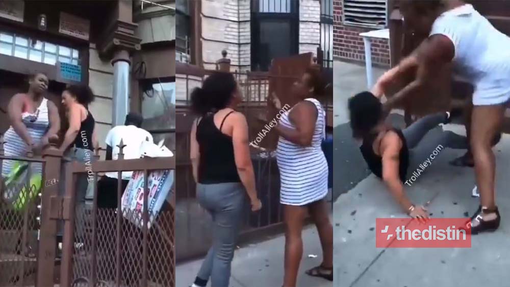 Angry Lady Beats Her White Girlfriend For Cheating On Her With A Married Man (Video)