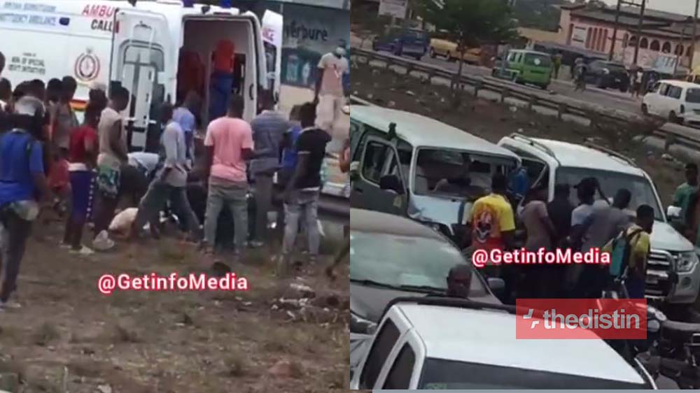 Breaking: Two Different Accidents At Same Time At Anyaa NIC, Ablekuma Raod, Many Reportedly Injured (Video)