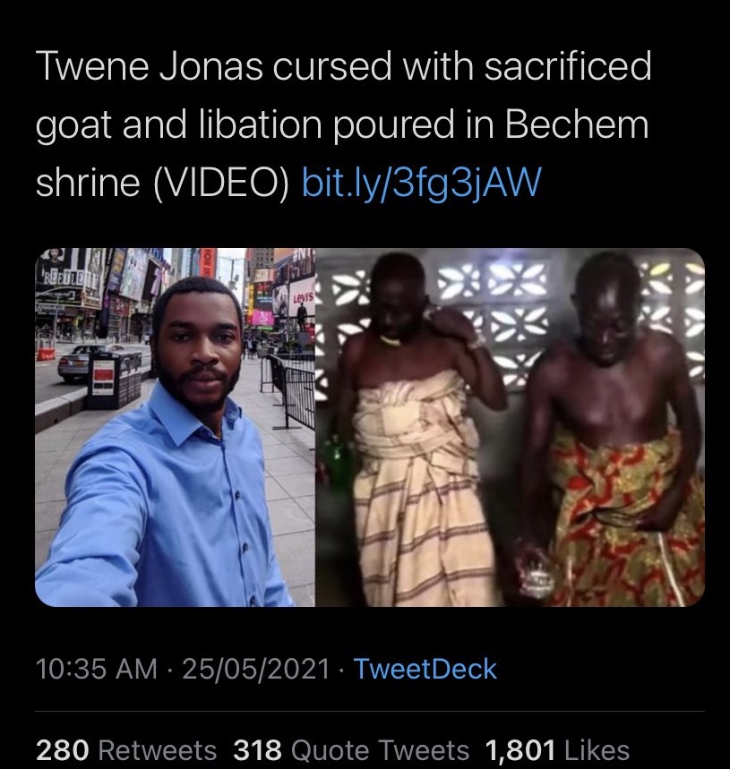 Twene Jonas was not the one cursed by the Bechem Chiefs and Elders, here is proof.