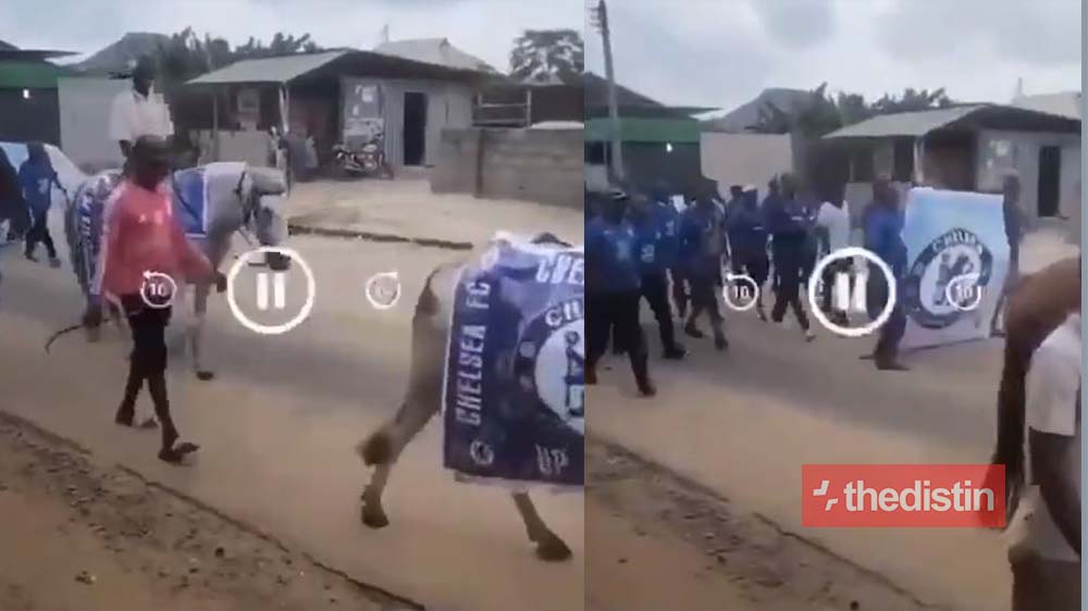 Chelsea Fans In Nigeria Hold Rally Ahead Of Tonight's UEFA Champions League Final Against Manchester City