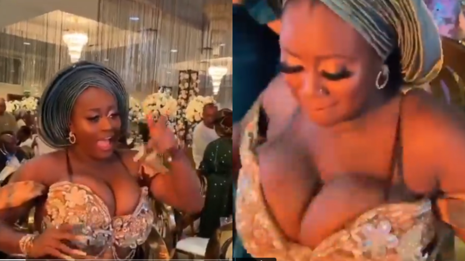 Video Of Wedding Guest Shaking The Jaw Dropping Boobs Goes Viral