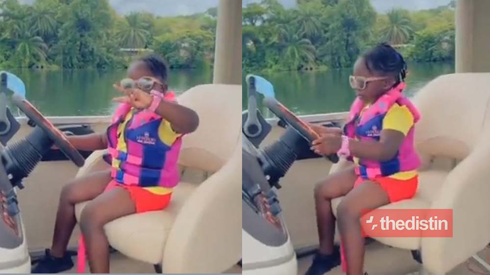 Video Of Stonebwoy's Daughter Jidula Chilling In A Yacht Causes Stir On Social Media